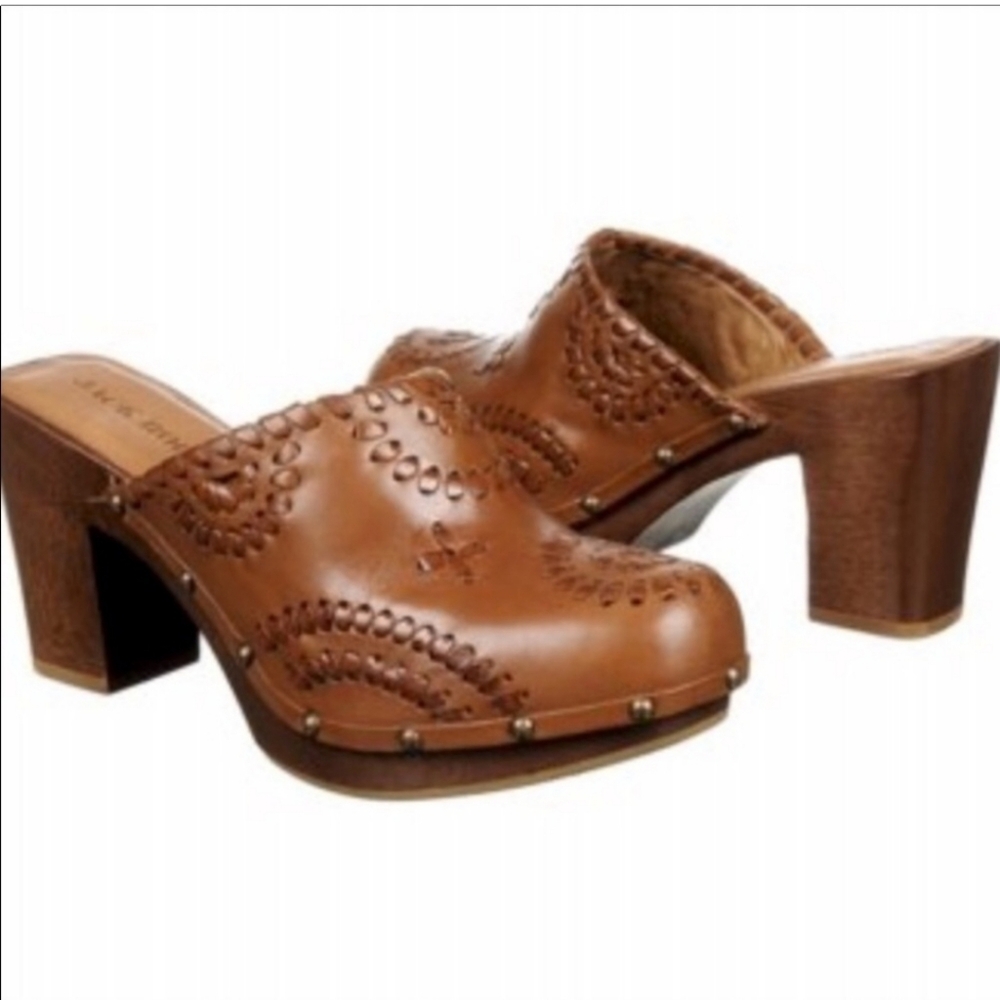 GUC Jack Rogers brown clog mules heels Size 10